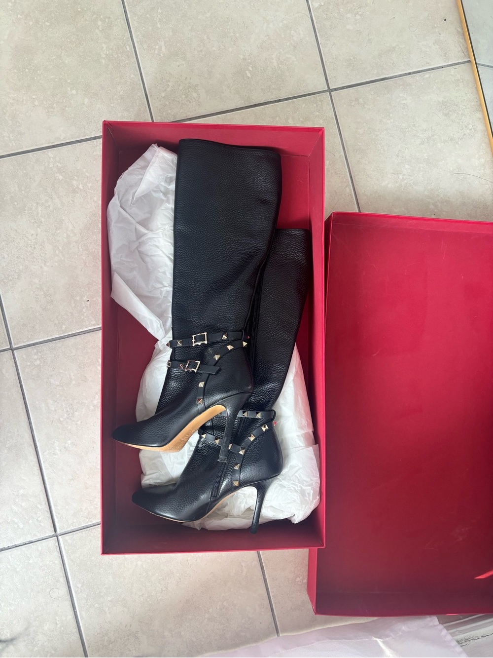 Valentino Designer Knee High Boots - Women's Fashion Boots